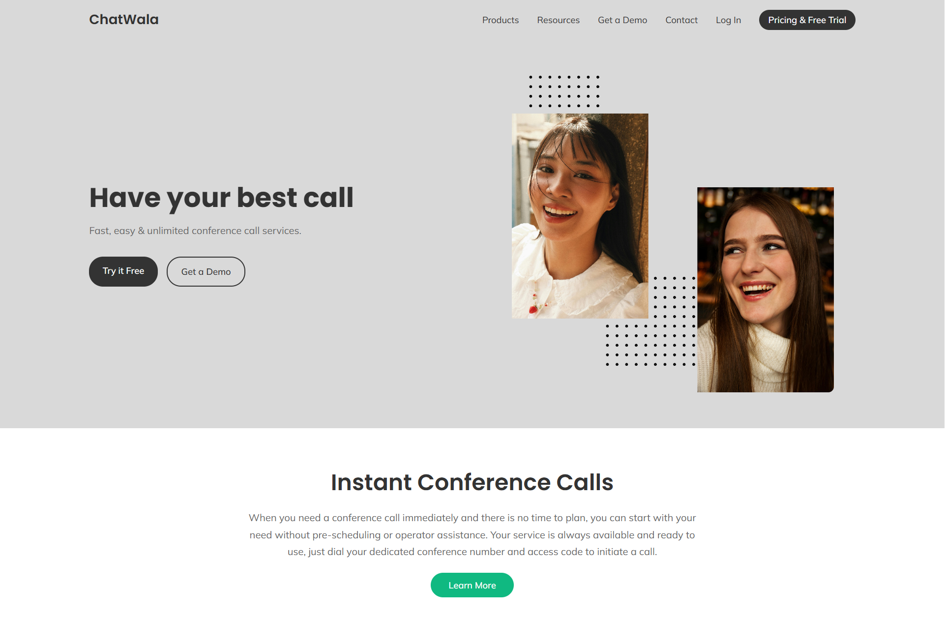 Chat Messanging Landing Page